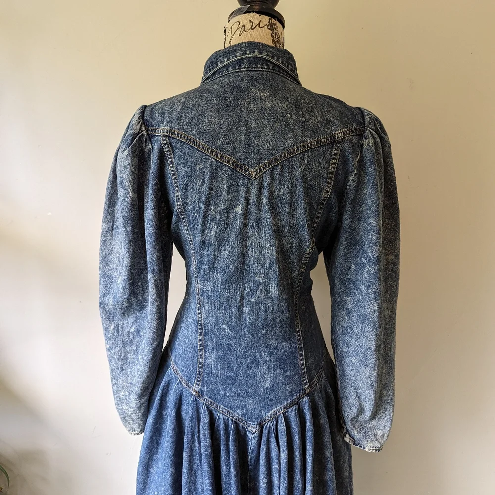 Vintage Denim Dress - 80's /90's - Picture 3 of 8